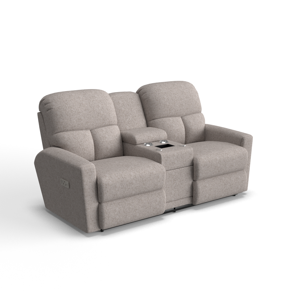 Hawthorn Power Reclining Loveseat w/ Headrest, Lumbar & Console